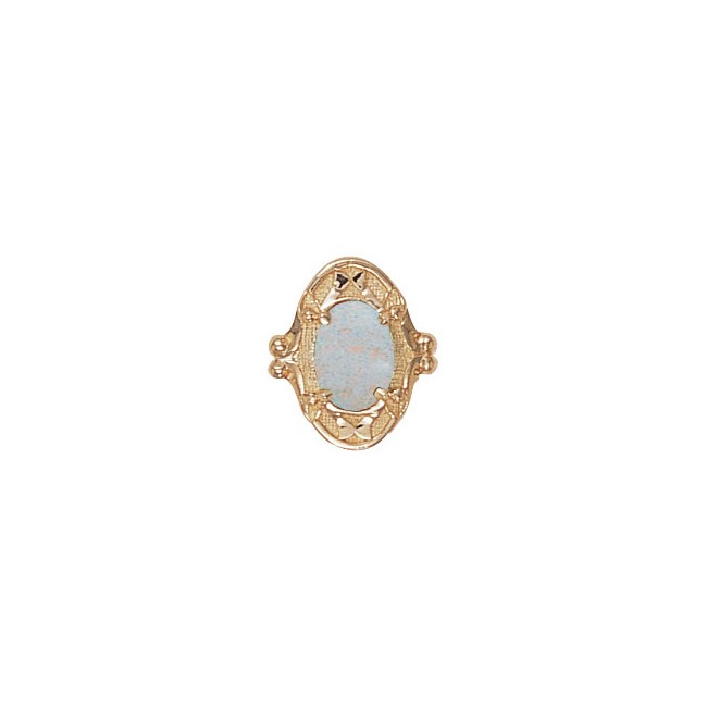 14 Karat Gold Opal Slide