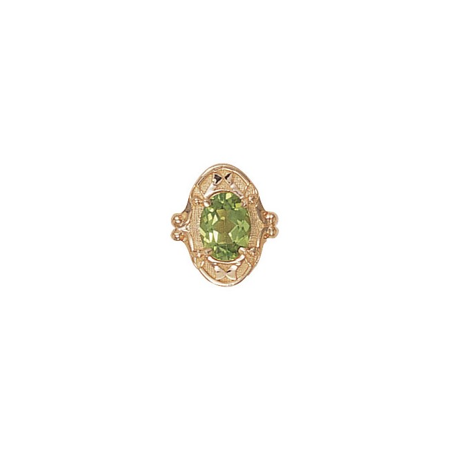 14 Karat Gold Peridot Slide