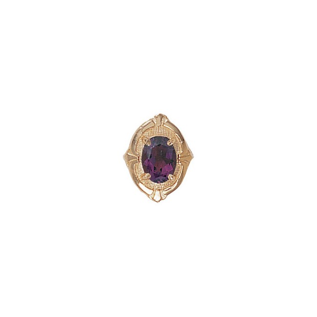 14 Karat Gold Amethyst Slide