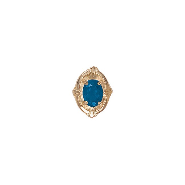 14 Karat Gold Blue Topaz Slide