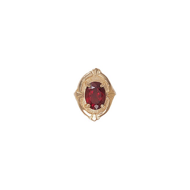 14 Karat Gold Garnet Slide