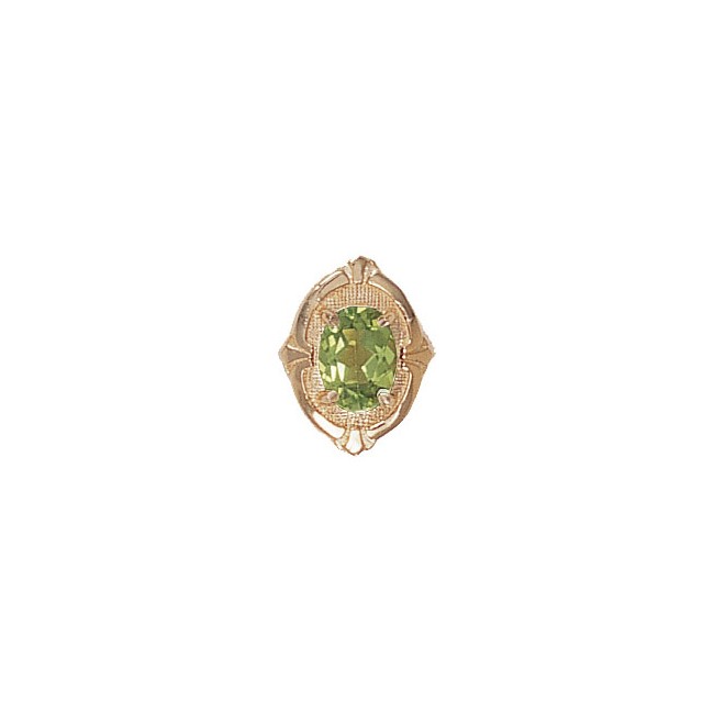 14 Karat Gold Peridot Slide