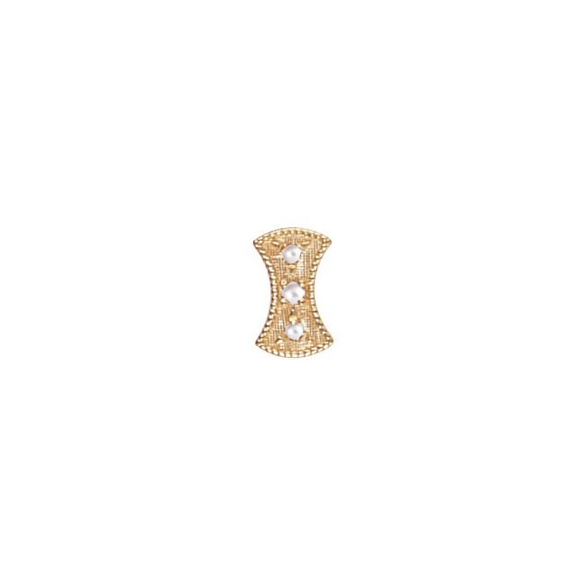 14 Karat Gold Pearl Slide