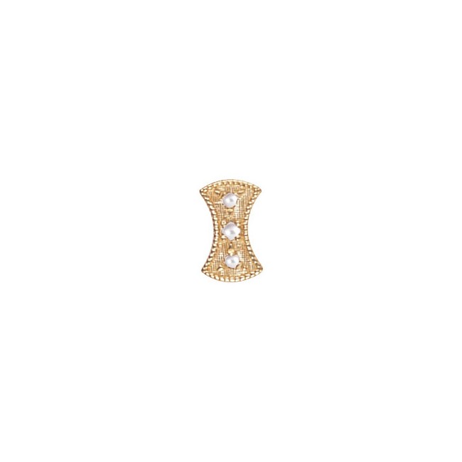 14 Karat Gold Pearl Slide