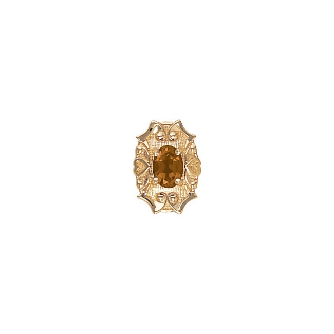 14 Karat Gold Citrine Slide