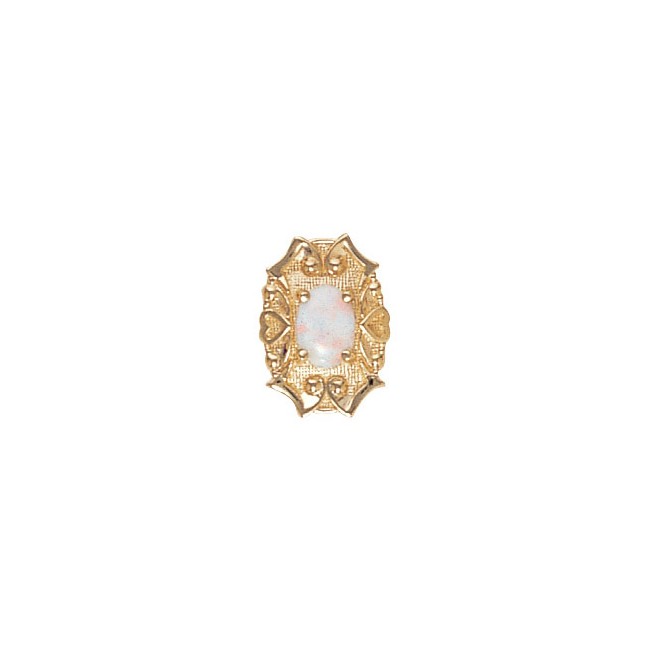 14 Karat Gold Opal Slide