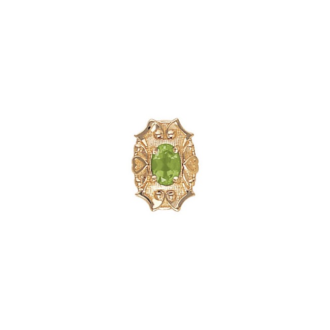 14 Karat Gold Peridot Slide