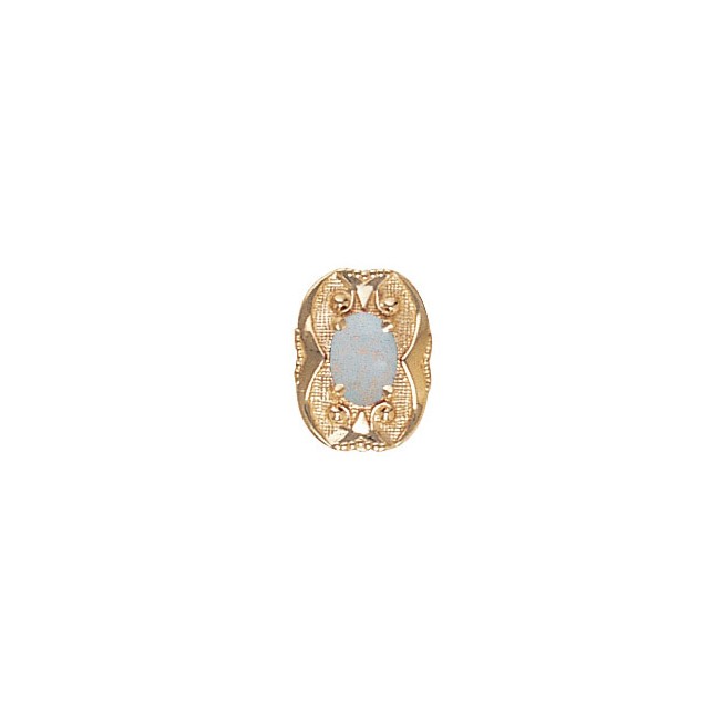 14 Karat Gold Opal Slide