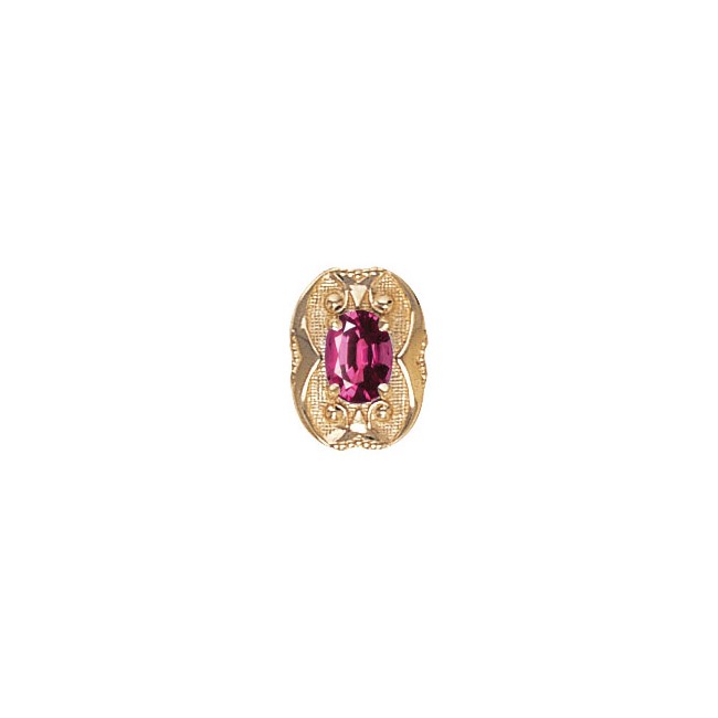 14 Karat Gold Rhodolite Garnet Slide