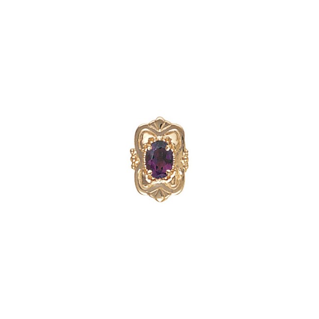 14 Karat Gold Amethyst Slide