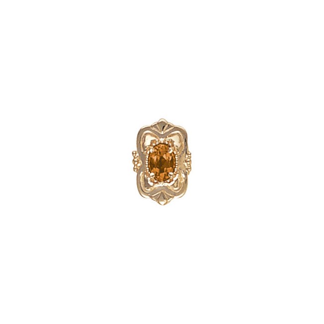 14 Karat Gold Citrine Slide