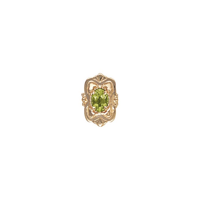 14 Karat Gold Peridot Slide