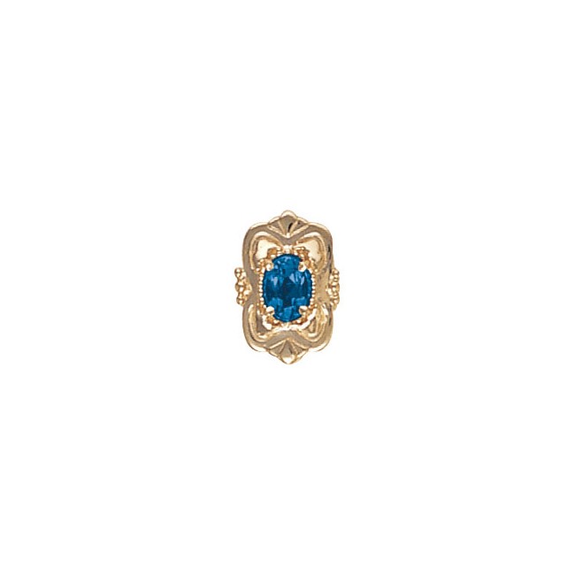 14 Karat Gold Sapphire Slide