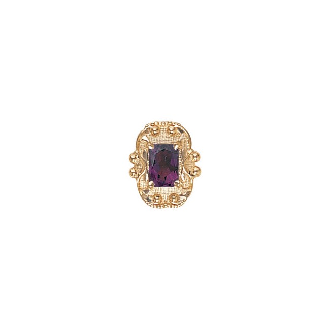 14 Karat Gold Amethyst Slide