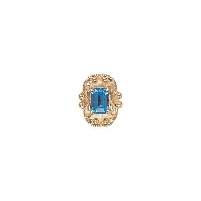 14 Karat Gold Blue Topaz Slide