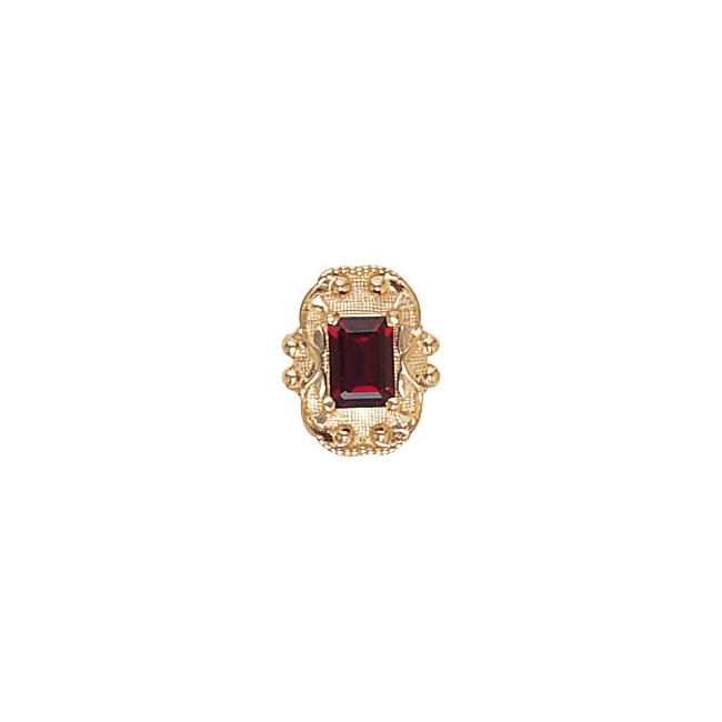 14 Karat Gold Garnet Slide