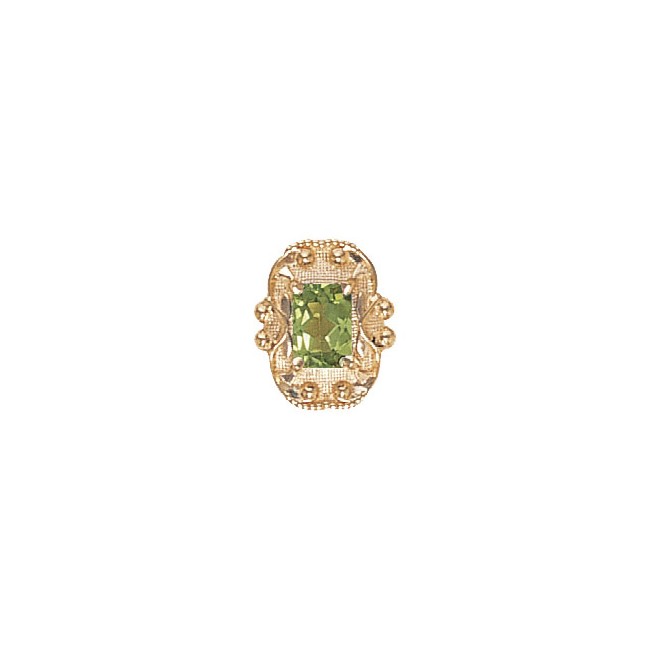 14 Karat Gold Peridot Slide