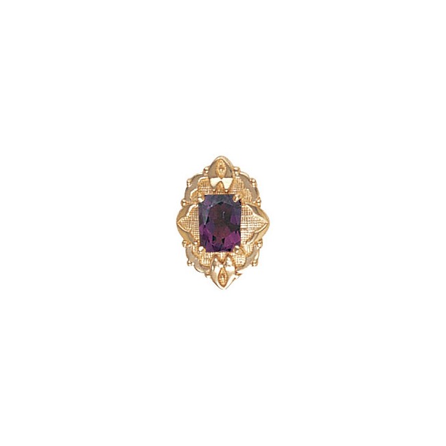 14 Karat Gold Amethyst Slide