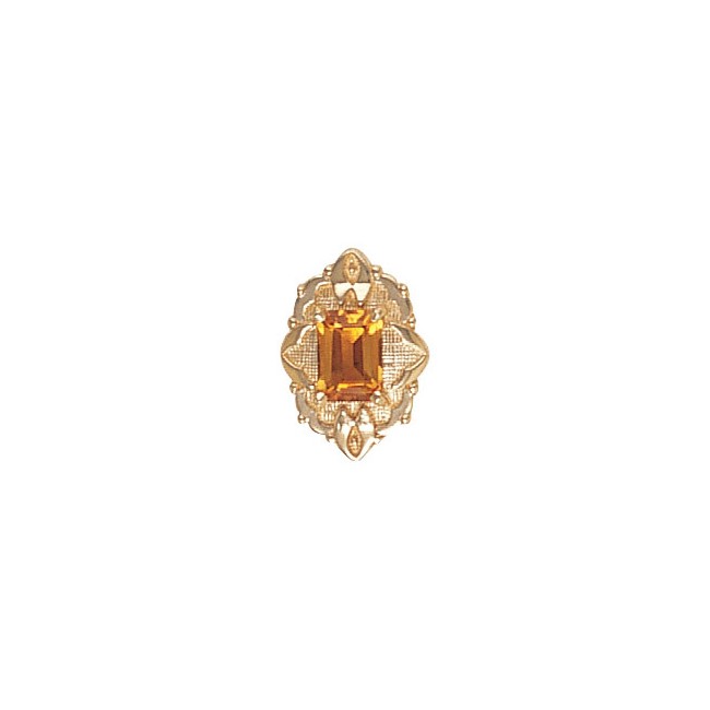 14 Karat Gold Citrine Slide