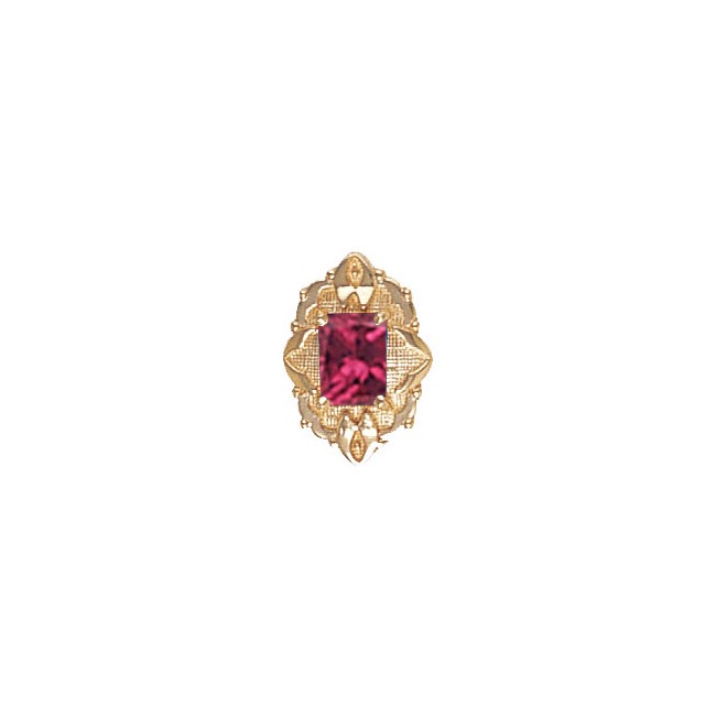 14 Karat Gold Garnet Slide