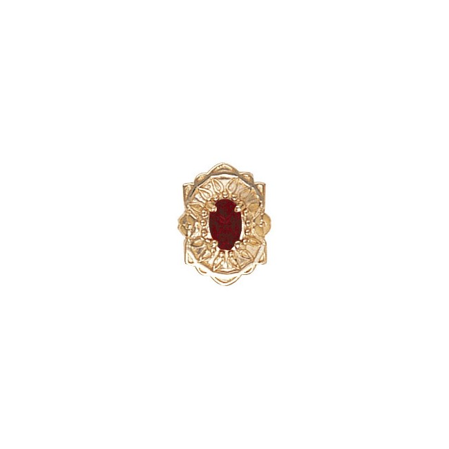 14 Karat Gold Garnet Slide