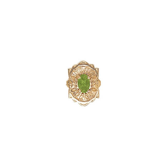 14 Karat Gold Peridot Slide