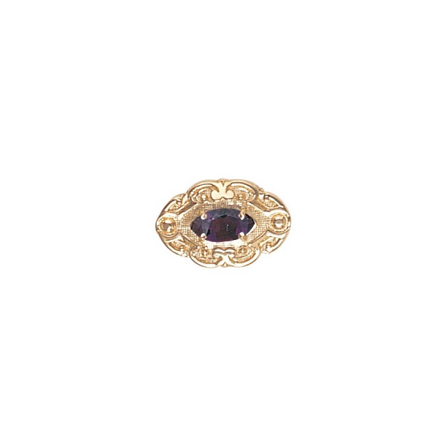 14 Karat Gold Amethyst Slide