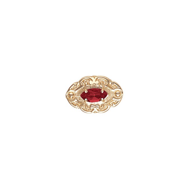 14 Karat Gold Garnet Slide