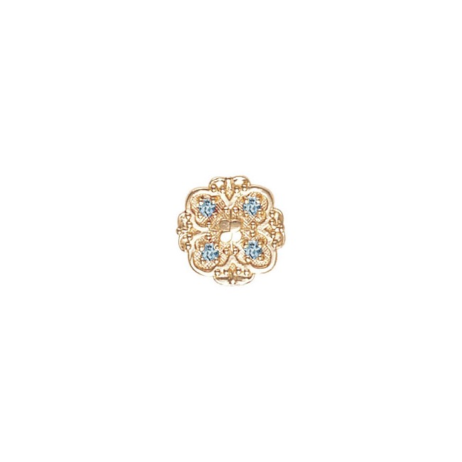 14 Karat Gold Aquamarine Slide