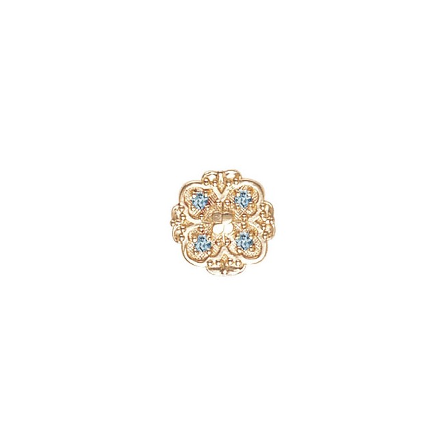 14 Karat Gold Aquamarine Slide