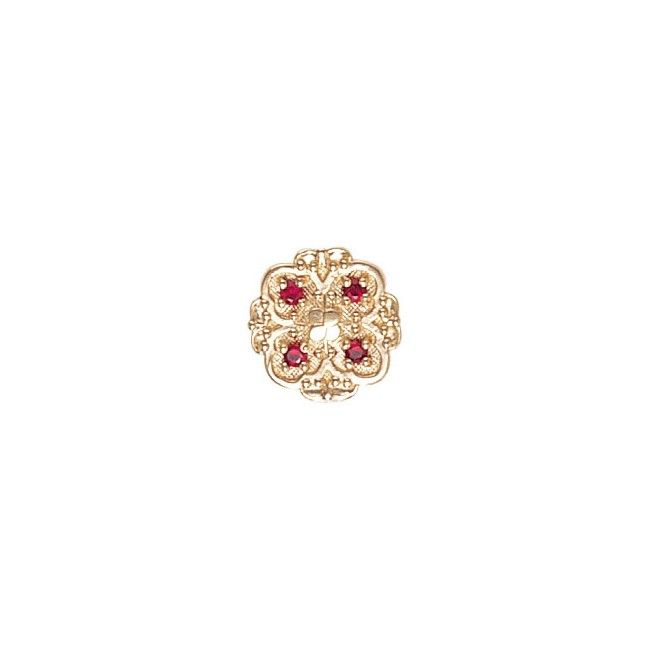 14 Karat Gold Ruby Slide