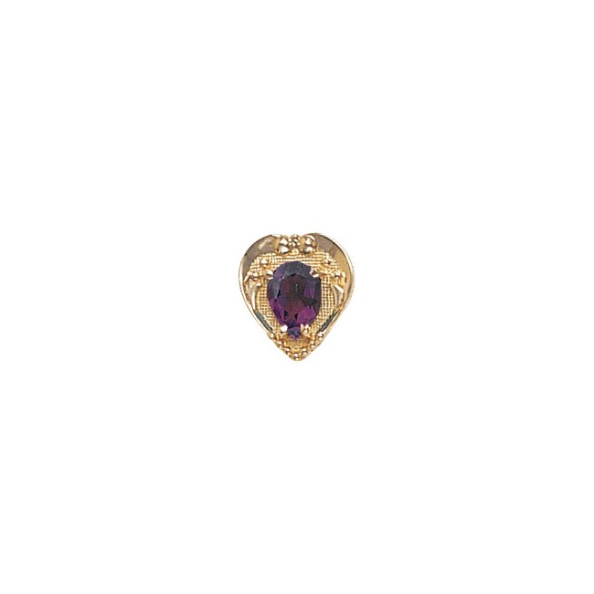 14 Karat Gold Amethyst Slide