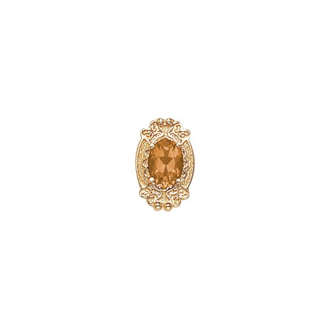 14 Karat Gold Citrine Slide