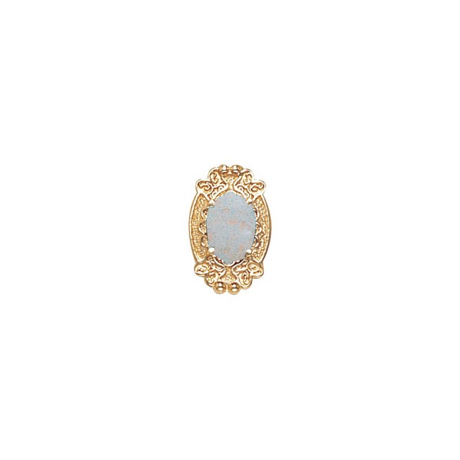 14 Karat Gold Opal Slide