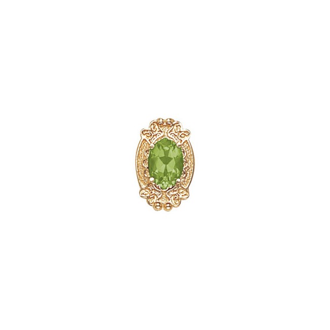 14 Karat Gold Peridot Slide