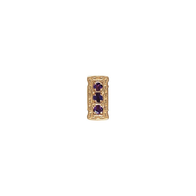 14 Karat Gold Amethyst Slide