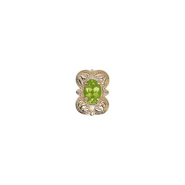 14 Karat Gold Peridot Slide