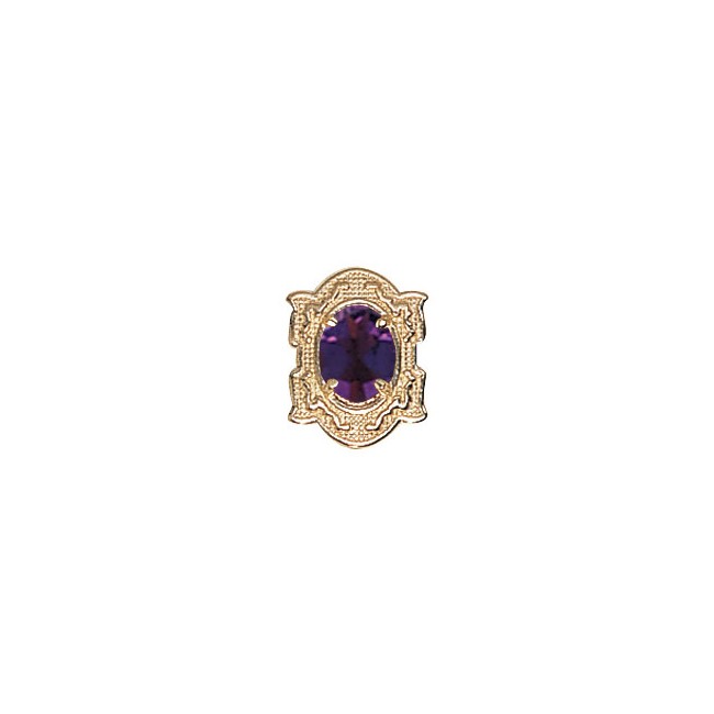 14 Karat Gold Amethyst Slide