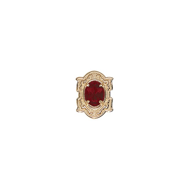 14 Karat Gold Garnet Slide