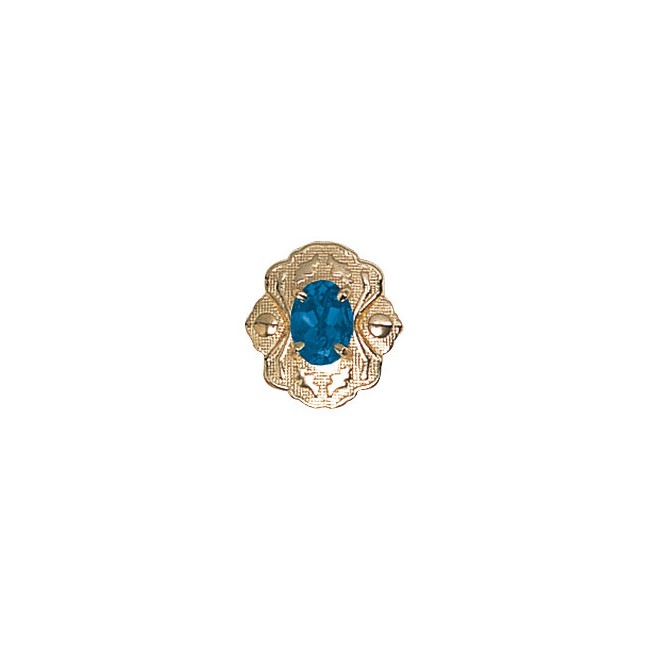 14 Karat Gold Blue Topaz Slide