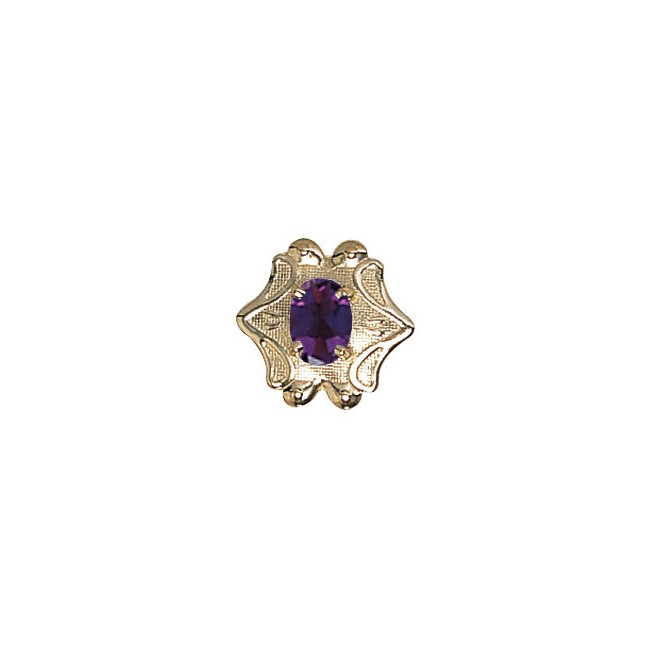 14 Karat Gold Amethyst Slide