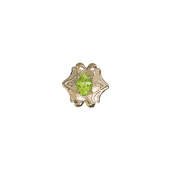 14 Karat Gold Peridot Slide