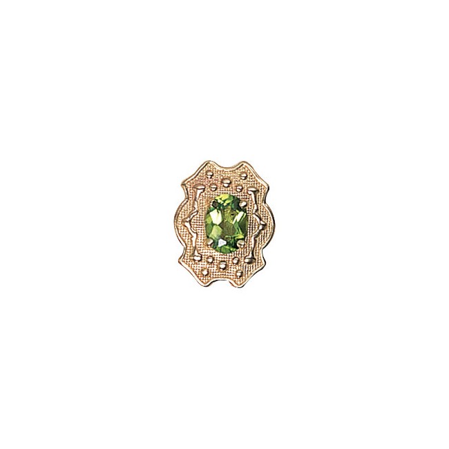 14 Karat Gold Peridot Slide