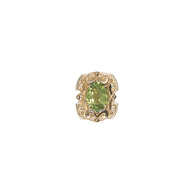 14 Karat Gold Peridot Slide