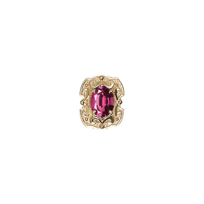 14 Karat Gold Rhodolite Garnet Slide