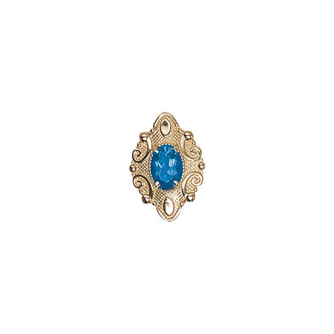 14 Karat Gold Blue Topaz Slide