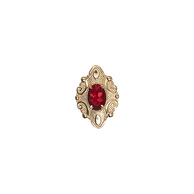 14 Karat Gold Garnet Slide