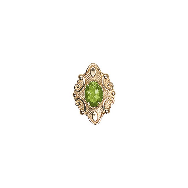 14 Karat Gold Peridot Slide