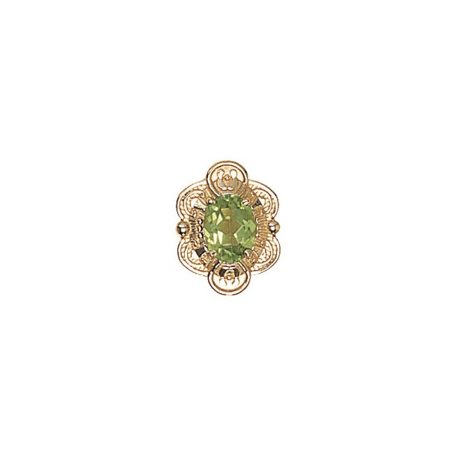14 Karat Gold Peridot Slide