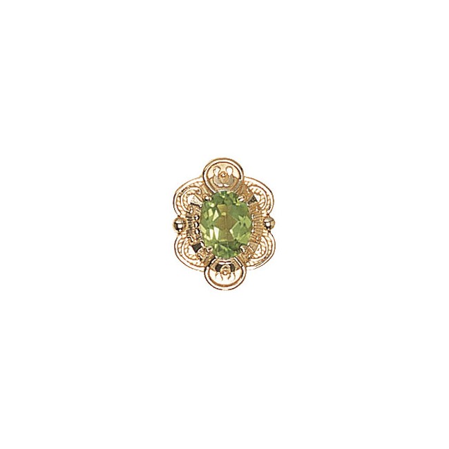 14 Karat Gold Peridot Slide